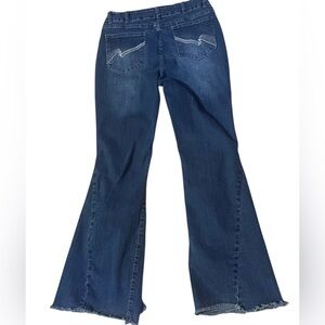 Stylish. No Brand name, Bell Bottoms, Frayed leg, Large and high waisted.